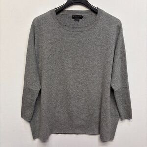 Hatch Women 100% Cashmere Pullover Maternity Sweater Size P Petite Gray D072 -24